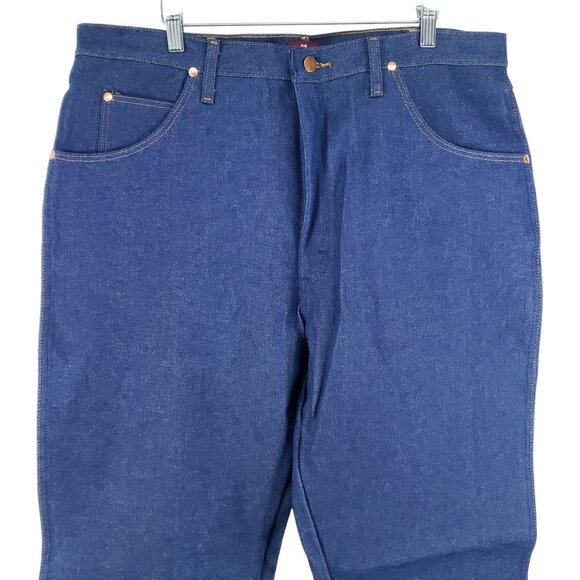 Wrangler 31 Jeans Men's Size 38/34 Relaxed Boot Dark Wash - Picture 3 of 7